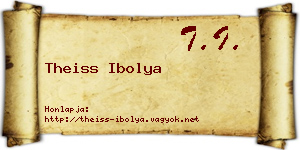 Theiss Ibolya névjegykártya